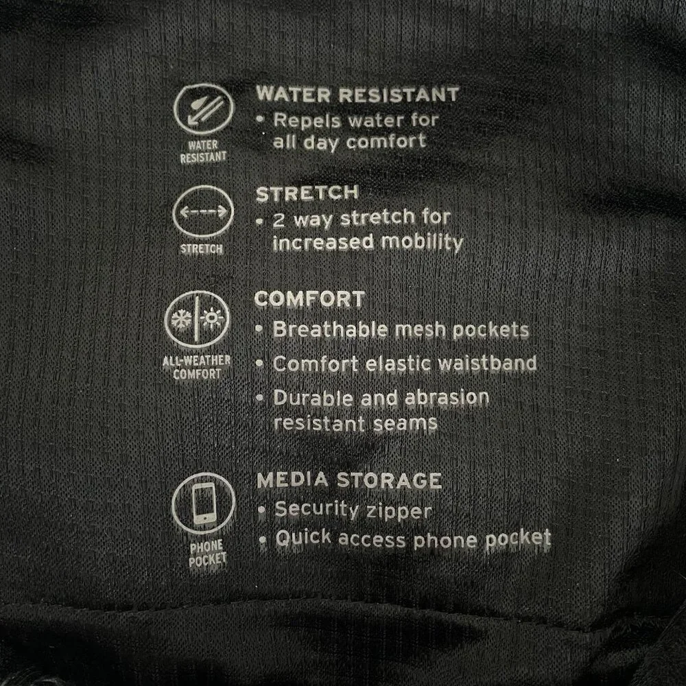 EDDIE BAUER Men's Performance Fabric Outdoor Pants 36x32 Gray Water Resistant